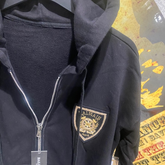 BALMAIN Vintage Crest Hoodie Size L - Picture 9 of 16
